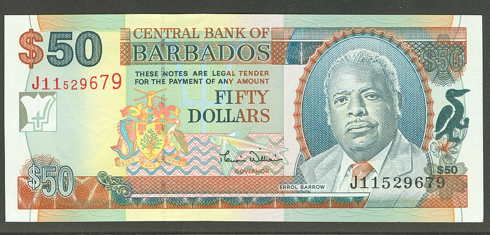 Barbados, P-64, Central Bank [2000] $50, GemCU